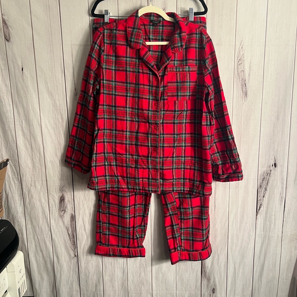 Talbots Red and Green Plaid  Pajama Set